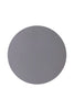 Top view of a circular gray surface with a smooth, matte finish, displayed against a white background for clarity and simplicity