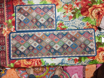2 Pcs Kitchen Runner Set