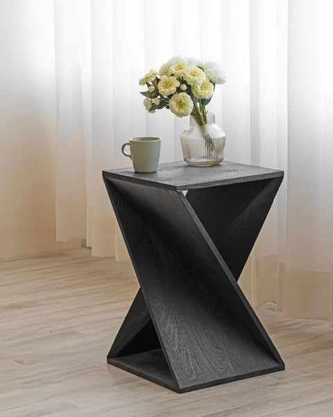 Albany Living Twisted End Table - Black