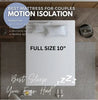 Top-down view of a Full Size 10-inch mattress designed for couples with motion isolation and sleep comfort benefits.