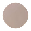 Round in taupe color, featuring a smooth and minimalistic design, ideal for complementing modern furniture settings